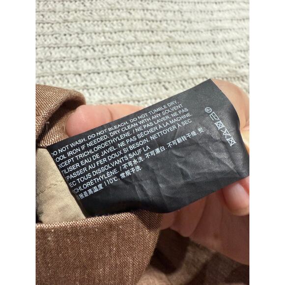 Theory Treeca Pull On Pants Linen Lyocell Womens Size 0 Brown Stretch MSRP $245 - Picture 8 of 10